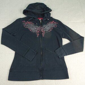 Harley Davidson Black Full Zip Hoodie X-Small